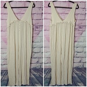 ASOS CREPE CRINKLE PLEATED STYLE BUTTON FRONT RUFFLE WIDE LEG TANK JUMPSUIT 6